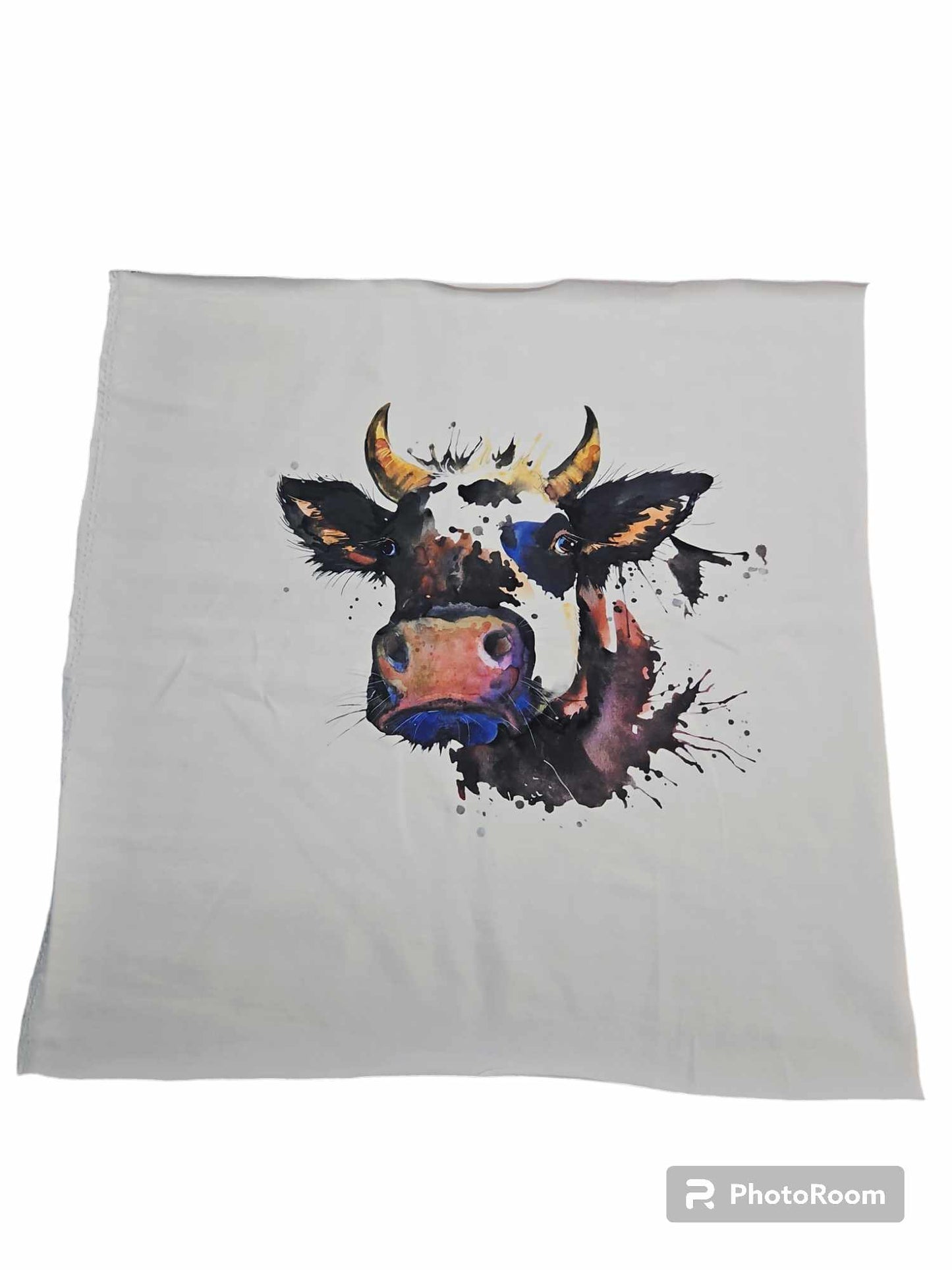 Panneau enfant vache 19x19" CL